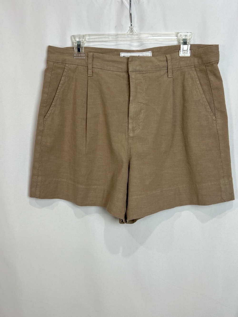 Frank & Eileen Waterford Walking Shorts In Tiramisu /Tan Linen Blend Size 8 - Picture 2 of 14